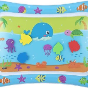 Tapete Infantil de Água Inflável para Bebê Almofada Sensorial Interativa Brinquedo Baby Educativo 48,5×67,5cm (Oceano)