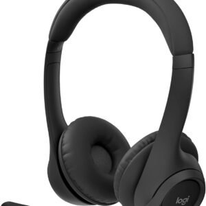 Headset Sem Fio Logitech Zone 300 Com Microfone Flip-to-Mute com Cancelamento de Ruído, Conexão Bluetooth, Bateria Recarregável via USB-C e Almofadas Confortáveis – Grafite