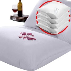Kit 4 Capas Protetoras de Travesseiro Fronha Impermeável E Antialérgica Cor Branco Com Zipper Proteção Contra Ácaros E Líquidos Conforto E Qualidade Para Seu Sono