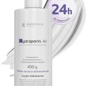 Hidratante Corporal Hydraporin – 450ml – Hidratação e Nutrição – Para Peles Secas – Fórmula de Longa Duração e Rápida Absorção – Mantecorp