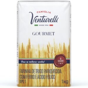 Farinha de Trigo de 1 Kg, Tipo 1, Linha Gourmet, Famiglia Venturelli.