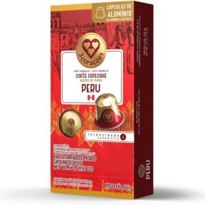 3 Corações Cápsulas de Café Regiões do Mundo Peru, Compatíveis com Nespresso, contém 10 cápsulas 3 Corações Cápsulas de Café Regiões do Mundo Peru, Compatíveis com Nespresso, contém 10 cápsulas