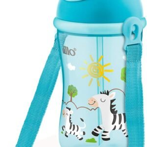 Copo Cantil Canudo Silicone – Lillo, Azul, 390 ml