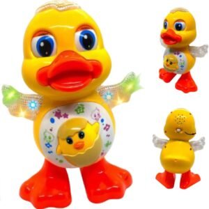 Brinquedo dançarino infantil Musical dança e anda Amarelo Luck (Patinho)