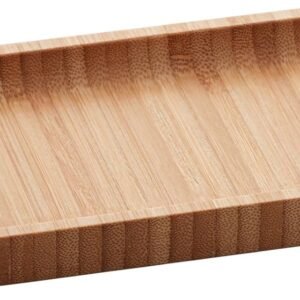 LYOR – Bandeja de Bambu Hire Marrom Natural 20cm – Mesa Posta – Organização – Utensílios de Cozinha – Enxoval – Decoração – Travessa Retangular – Petisqueira – Utilidades Domésticas