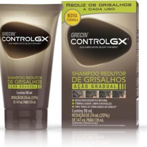 Grecin Control GX Shampoo, Redutor de Grisalhos, Ação Gradual, Aparência Natural, Para Todas as Tonalidades de Cabelo, 118ml