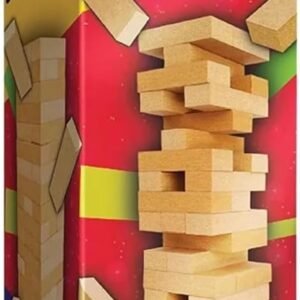 Caiu Perdeu Jogo de Torre de Madeira, 54 Peças em MDF, Brinquedo Educativo para 6+ Anos