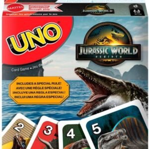 UNO Jogo de Cartas Jurassic World para crianças a partir de 7 anos