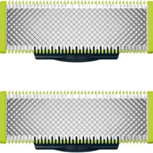 Lâminas de Reposição Originais Philips OneBlade QP220/51 Aço Inoxidável Para Raspar, Aparar e Contornar – Pacote com 2. Compatível com o barbeador eletrico OneBlade