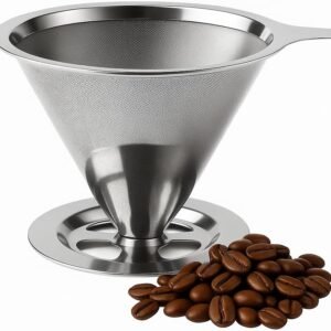 Coador Filtro de Café 103 Inox Reutilizável Premium – Peneira Aço Inoxidável Sem Papel, Durável e Ecológico, Ideal para Cafeteiras e Coados Artesanais