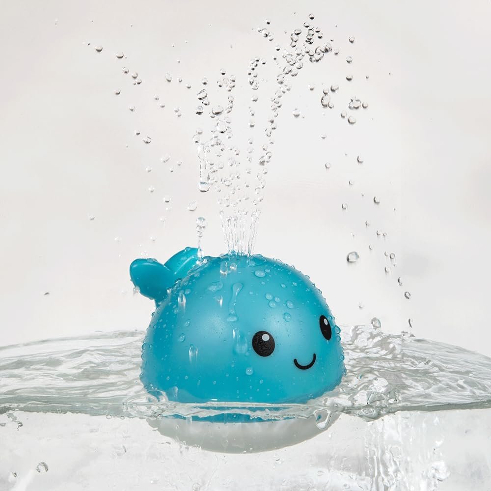 BUBA – Baleia Azul Esguicha Água Brinquedo diverção banho e pscina para bêbe e criança - Imagem 3