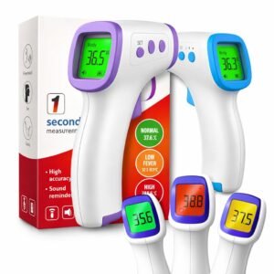Termômetro Digital Infravermelho de Testa Sem Contato para Bebês e Adultos – Medição Rápida em 1 Segundo e Alarme de Febre