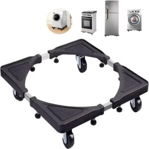 Suporte Com Rodinhas Ajustável Base Para Móveis E Eletrodomésticos Maquina de Lavar Geladeira Fogão 60 x 60 cm