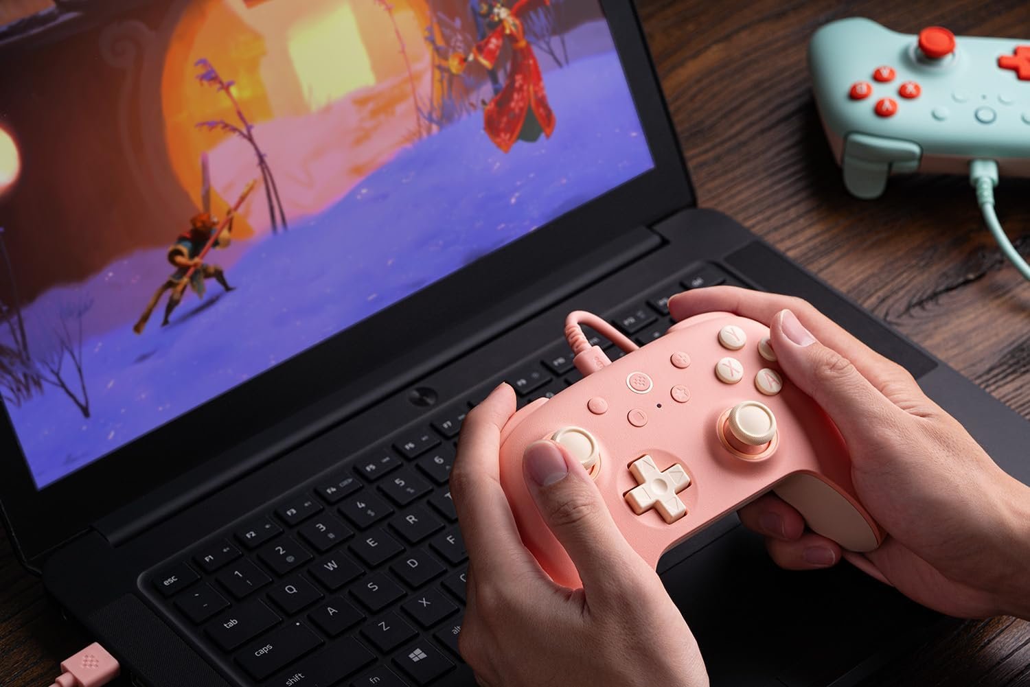 8Bitdo Ultimate 2C Wired Controller for Windows PC and Android, with 1000Hz Polling Rate, Hall Effect Joysticks and Hall Triggers, and Remappable L4/R4 Bumpers (Peach) - Imagem 5
