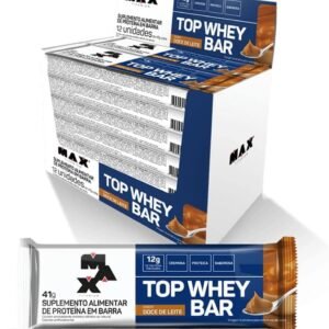 Max Titanium Top Whey Bar 12 Unidades De 41G (Doce De Leite) Max Titanium Top Whey Bar 12 Unidades De 41G (Doce De Leite)