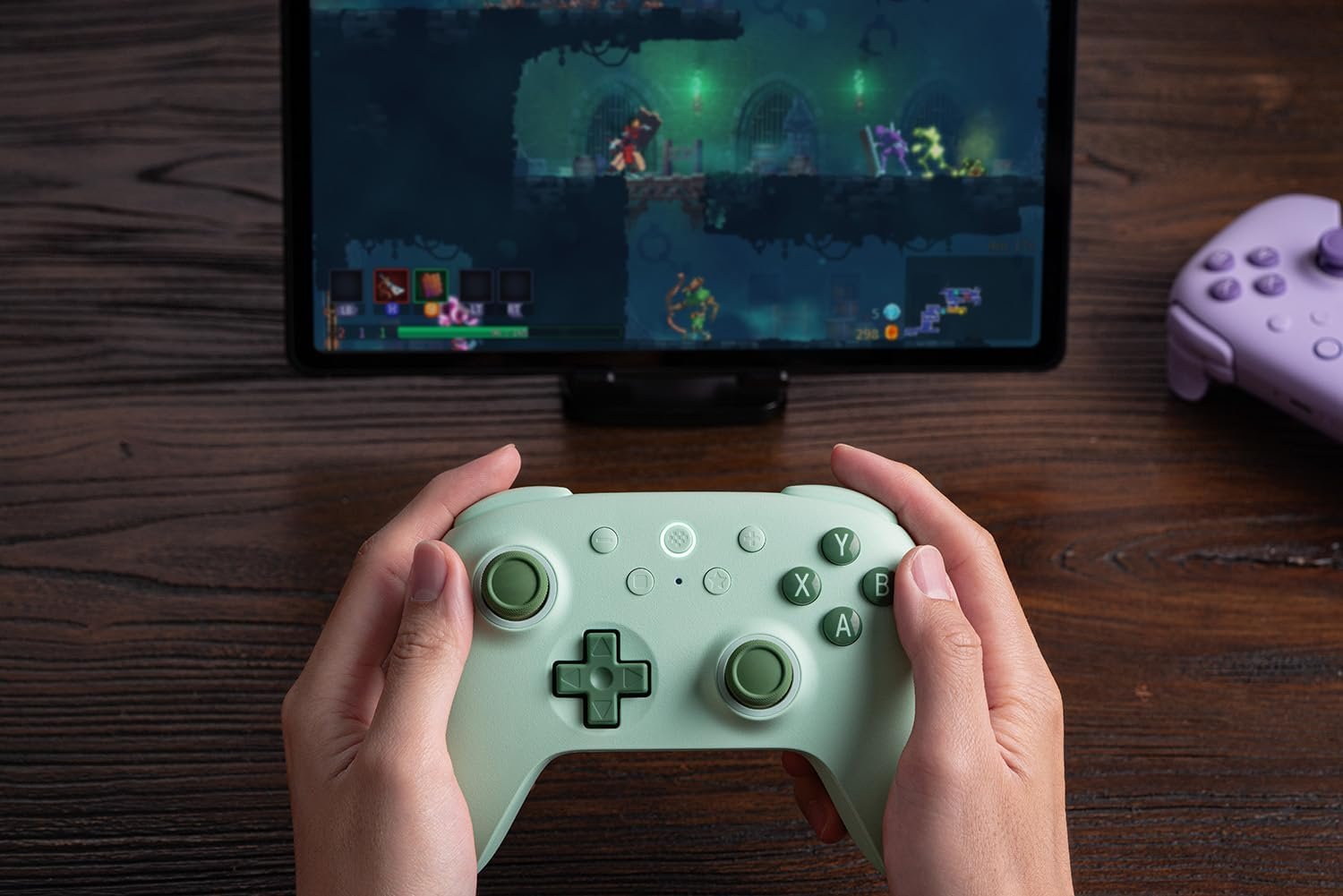 8BitDo Ultimate 2C Wireless Controller for Windows PC and Android, with 1000 Hz Polling Rate, Hall Effect Joysticks and Triggers, and Remappable L4/R4 Bumpers (Green) - Imagem 7