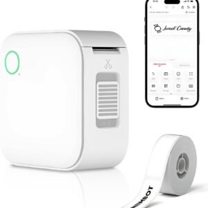 Impressora Térmica Portátil para Etiquetas Adesivas, Compacta e Inteligente, Conexão USB Type-C, Ideal para Casa, Escritório e Viagens, Compatível com Smartphones e Computadores