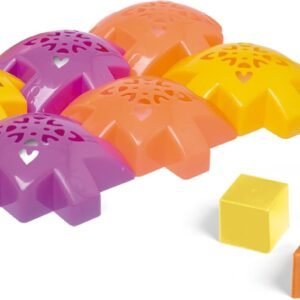 Bola Educativa Montessori Pequena – Caixa Solapa com 12 Peças e Formas Geométricas