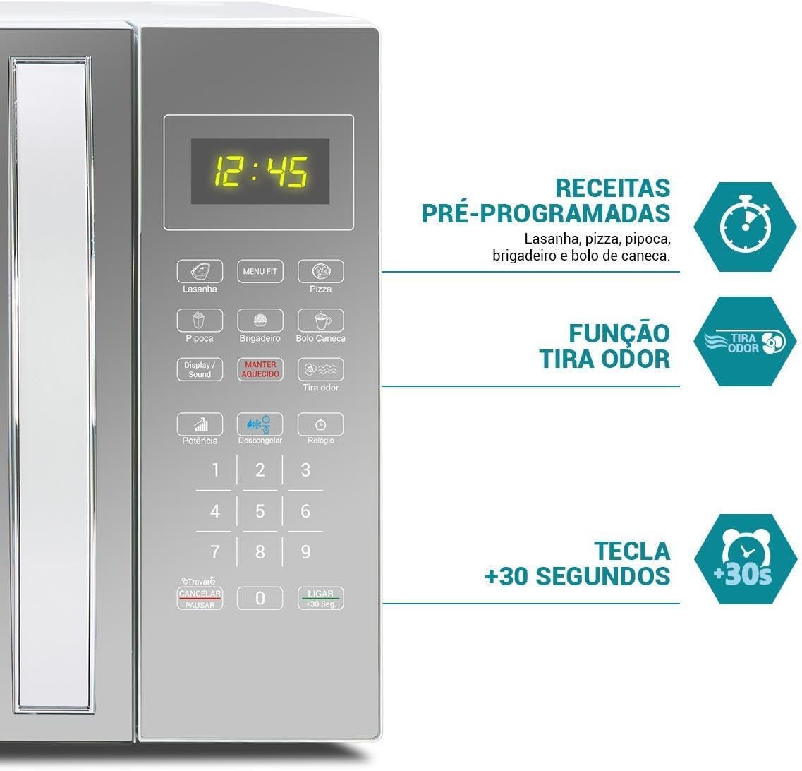 Micro-ondas 33L Philco Limpa Fácil PMO38E 1400W 220V - Imagem 3