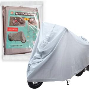Capa de Moto Impermeável 100% Polietileno Tamanho Grande 2,30m x 1,20m | Proteção UV, Chuva e Poeira | Cobre Moto Universal