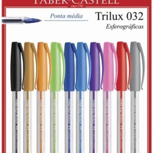 Trilux Colors Ctl com 10, Faber-Castell, SM/032ESC10, Multicor, pacote de 10