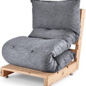 Futon Colchonete Dobrável De Espuma Solteiro Grafite