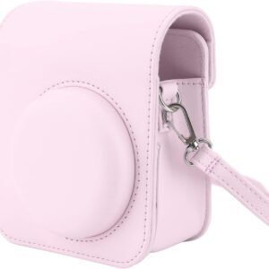 Estojo Protetor para Câmera Instantânea Mini 12, Capa de Bolsa de Couro PU Premium Com Alça de Ombro Ajustável Removível, Estojo Fofo para Câmera Instantânea,