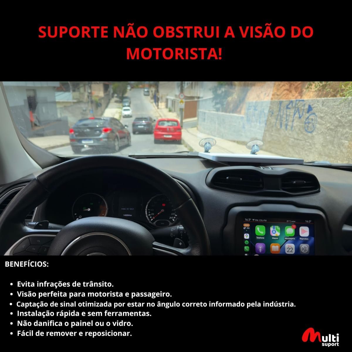 Suporte 2 em 1 para Antena Starlink Mini G4 – Ventosas para Vidro e Painel, Ajuste de Ângulo, Instalação Sem Furos, Fixação Firme Antivibração, Portátil, Ideal para Carro/Motorhome/RV, Material PETG - Imagem 3