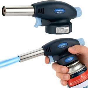 Maçarico Culinário Portátil com Acendimento Automático e Chama Ajustável