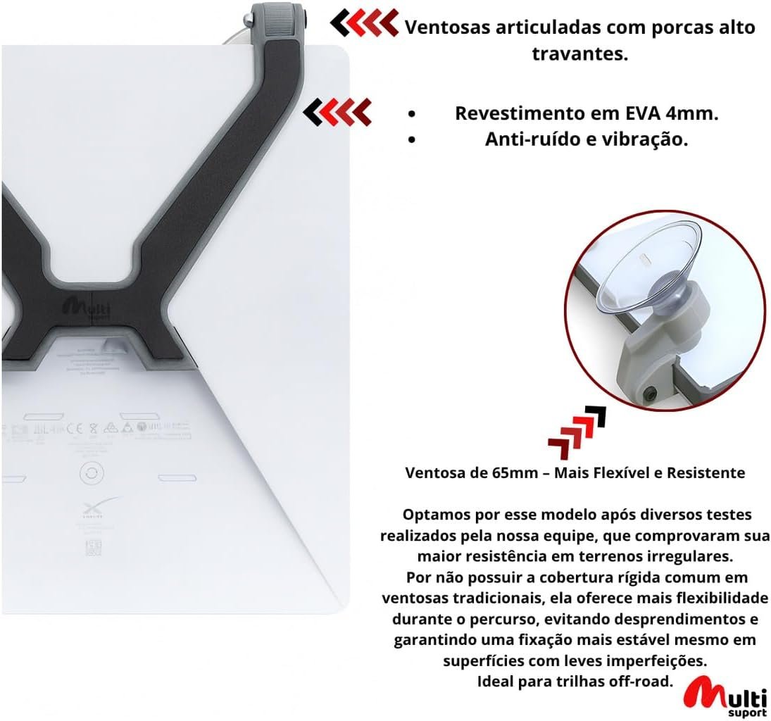 Suporte 2 em 1 para Antena Starlink Mini G4 – Ventosas para Vidro e Painel, Ajuste de Ângulo, Instalação Sem Furos, Fixação Firme Antivibração, Portátil, Ideal para Carro/Motorhome/RV, Material PETG - Imagem 2