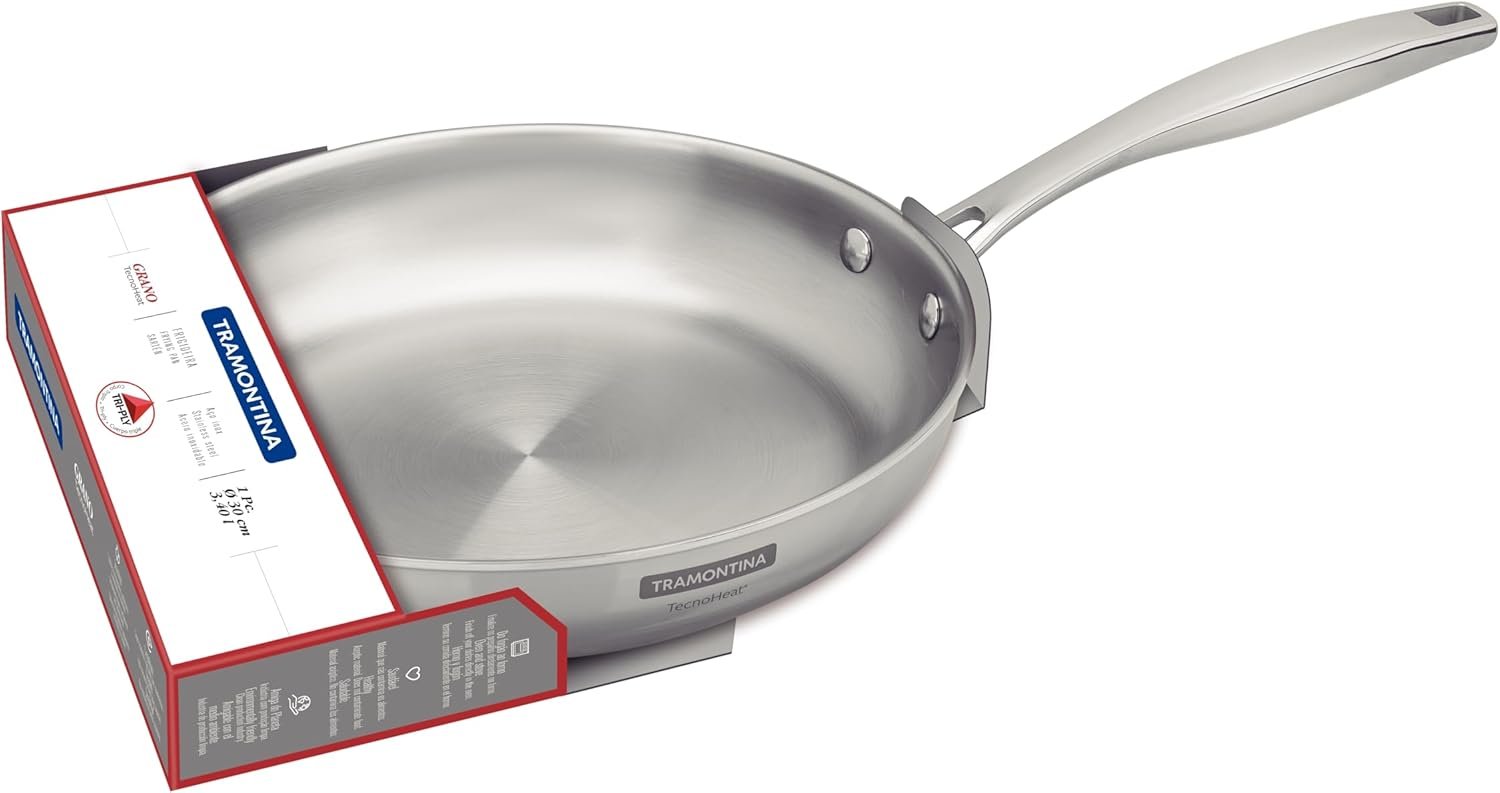 Frigideira Tramontina Grano em Aço Inox com Corpo Triplo e Cabo 30 cm 3,4 L - Imagem 4