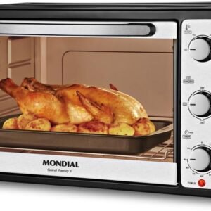 MONDIAL Forno Elétrico 52L Grand Family II, Preto/Inox, 1800W, 220V – FRN-52-B MONDIAL Forno Elétrico 52L Grand Family II, Preto/Inox, 1800W, 220V – FRN-52-B