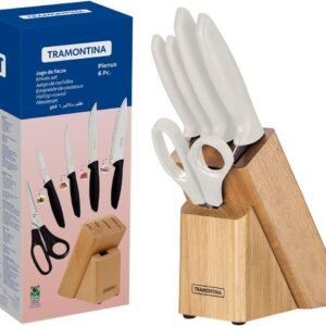 Jogo De Facas 6 Peças Tramontina Plenus Branco