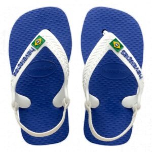 Chinelo Havaianas Baby Brasil Logo Rosa Cristal
