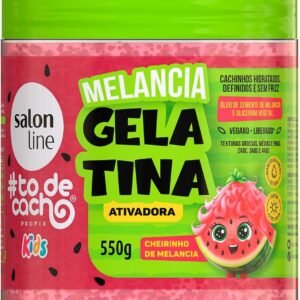 Salon Line, Gelatina Ativadora, #TodeCacho Kids, Melancia, Vegano – Para Cabelos Ondulados, Cacheados e Crespos, 550g