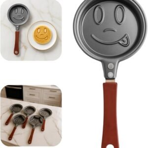 Mini Frigideira para Fogão AntiAderente Estampas Desenhos Design Divertidos Crepe Omelete Panquequeira Teflon Coração Sorriso Estrela 12 cm Panquecas Ovos Refeição Cozinha Bichinhos Café da Manha