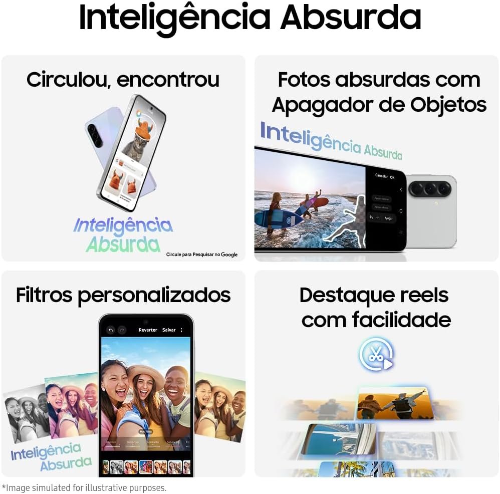 Smartphone Samsung Galaxy A56 5G 128GB, 8GB RAM, Câmera 50MP, IP67, Super AMOLED 6.7", Recursos AI, Preto - Imagem 2