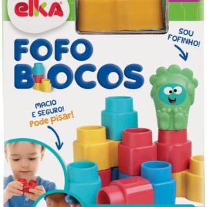 Brinquedo para Montar Fofo Blocos 15 Peças, Elka, Multicor