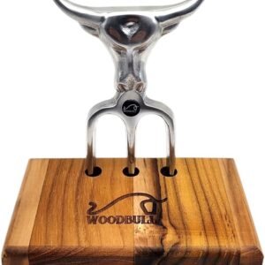 Garfo Tridente para Churrasco em Alumínio Fundido Polido, Perfeito para Preparar, Cortar e Servir Carnes com Precisão, Durabilidade e Estilo, Ideal para Churrasqueiros e Reuniões – WOODBULL.