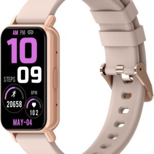 PEJE Band 1,1.45″ TFT Tela, Smartwatchs,IP68 à Prova d‘Água,Relogio Smartwatch Feminino,100+ Modos Esportivos, Notificações Inteligentes, Assistente de Voz, Compatível com iOS/Android（Rosa）