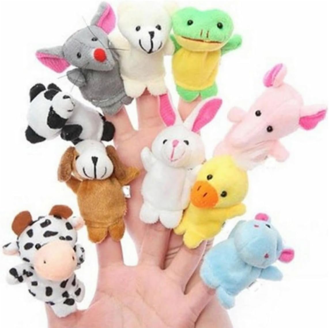 Fantoche De Dedos Dedoches Animais De Pelúcia - 10 Unidades - Imagem 3