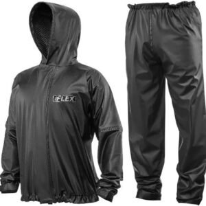 Capa Chuva Motoqueiro Flex Delta Com Capuz (M, Preto)