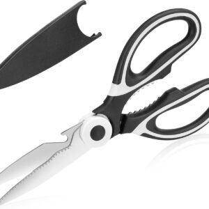 Tesoura de Cozinha Multiuso 20,5 cm – Aço Inoxidável Durável, Lavável na Máquina, Cabo Confortável com Bainha Protetora Tesoura de Cozinha Multiuso 20,5 cm – Aço Inoxidável Durável, Lavável na Máquina, Cabo Confortável com Bainha Protetora