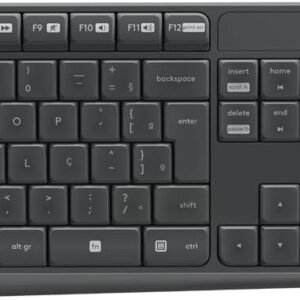 Combo Teclado e Mouse sem fio Logitech MK235 com Conexão USB, Pilhas Inclusas e Layout ABNT2