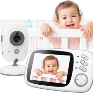 Babá Eletrônica Câmera para Bebês com Tela de 3.2″ Visão Noturna 10M Infravermelha Monitoramento Temperatura, Áudio Bidirecional, Detecção de Som VOX, Modo Soneca Contem Visão Noturna Canção de Ninar Babá Eletrônica Câmera para Bebês com Tela de 3.2″ Visão Noturna 10M Infravermelha Monitoramento Temperatura, Áudio Bidirecional, Detecção de Som VOX, Modo Soneca Contem Visão Noturna Canção de Ninar