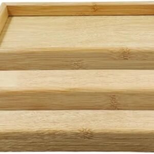 Kit Bandejas de Bambu, Mesa Posta, Organização, Utensílios de Cozinha, Enxoval, Decoração, Petisqueira – Utilidades Domésticas (kit com 3))