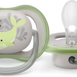Chupeta Ultra Air 6-18m Decorada Cinza Baleia Philips Avent