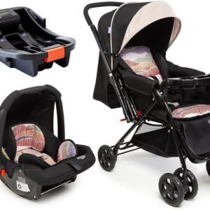 Travel System Cosco Kids, Reverse Trio, Bege Onda Travel System Cosco Kids, Reverse Trio, Bege Onda