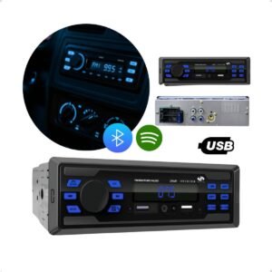 Rádio Automotivo, MP3 Player, Bluetooth / 2 USB/FM – Preto, Aux, Controle Remoto