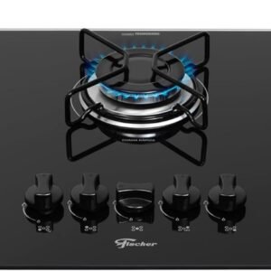 FISCHER COOKTOP À GÁS 5 BOCAS FIT LINE TREMPE ARAMADO MESA VIDRO PRETO BIVOLT 36360-102676 FISCHER COOKTOP À GÁS 5 BOCAS FIT LINE TREMPE ARAMADO MESA VIDRO PRETO BIVOLT 36360-102676